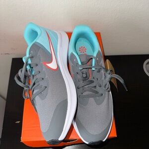 Nike Teal and Gray Athletic Shoes